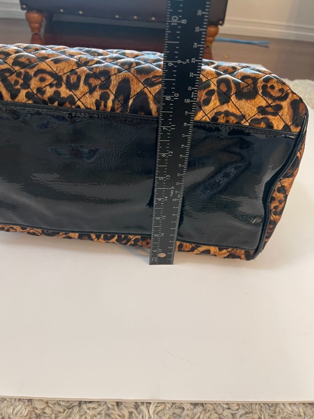 Vintage Betsey Johnson Y2K Leopard Bow Satchel Bag - Picture 8 of 15